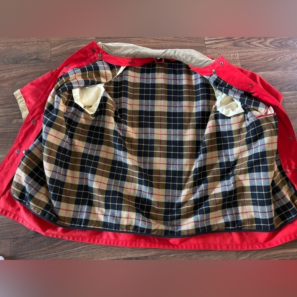 FAY Archive Long Canvas Cotton Wool Fireman Field Jacket XL Red - Picture 9 of 13